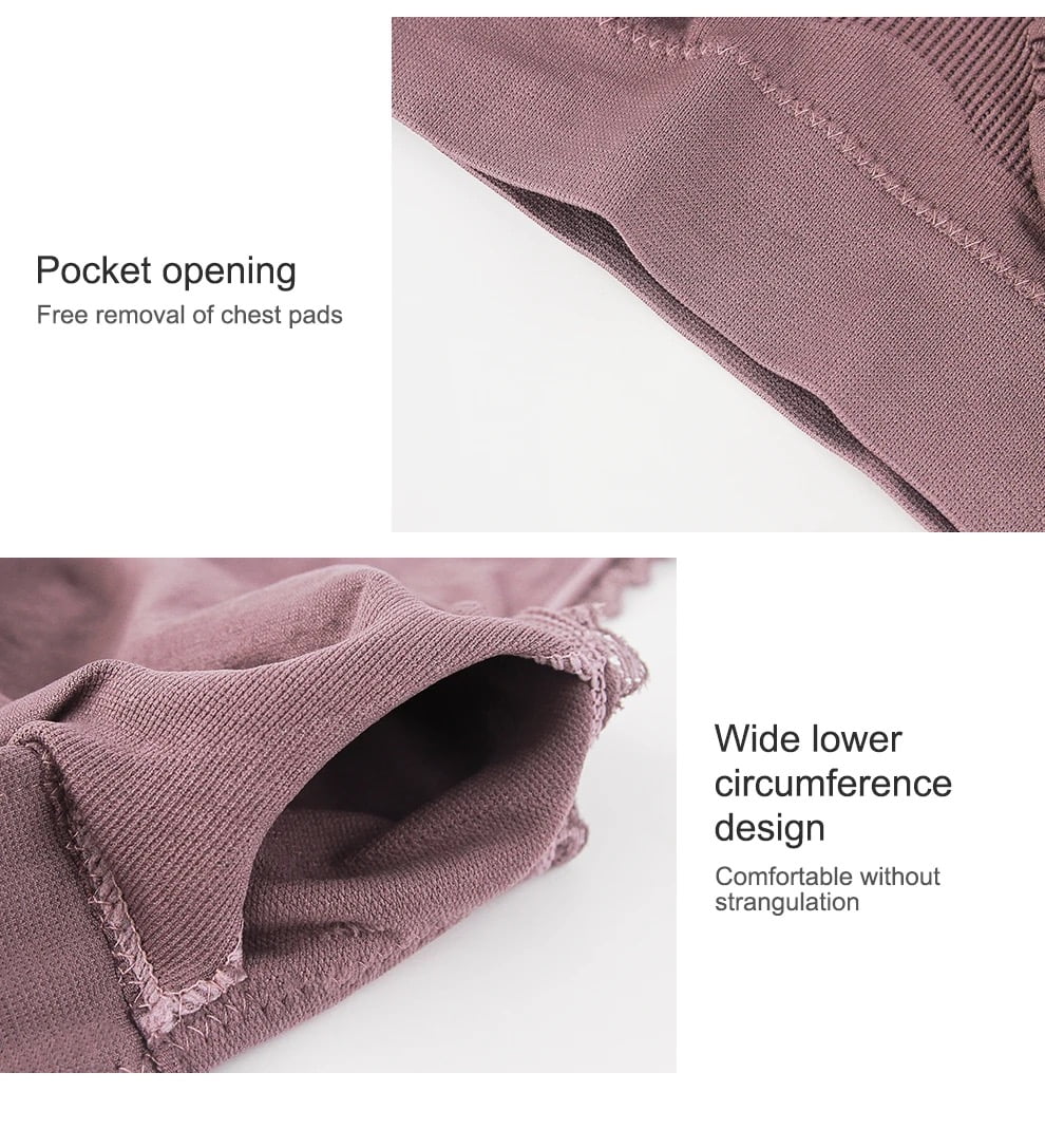 Breathable Cotton Cross Posture Anti Sagging Bra (046)