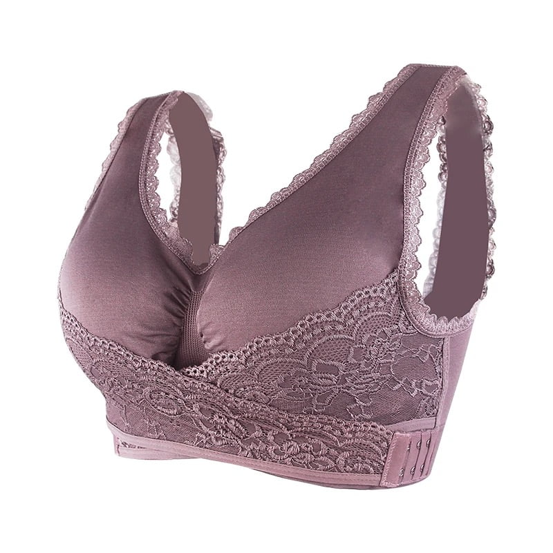 Breathable Cotton Cross Posture Anti Sagging Bra (046)