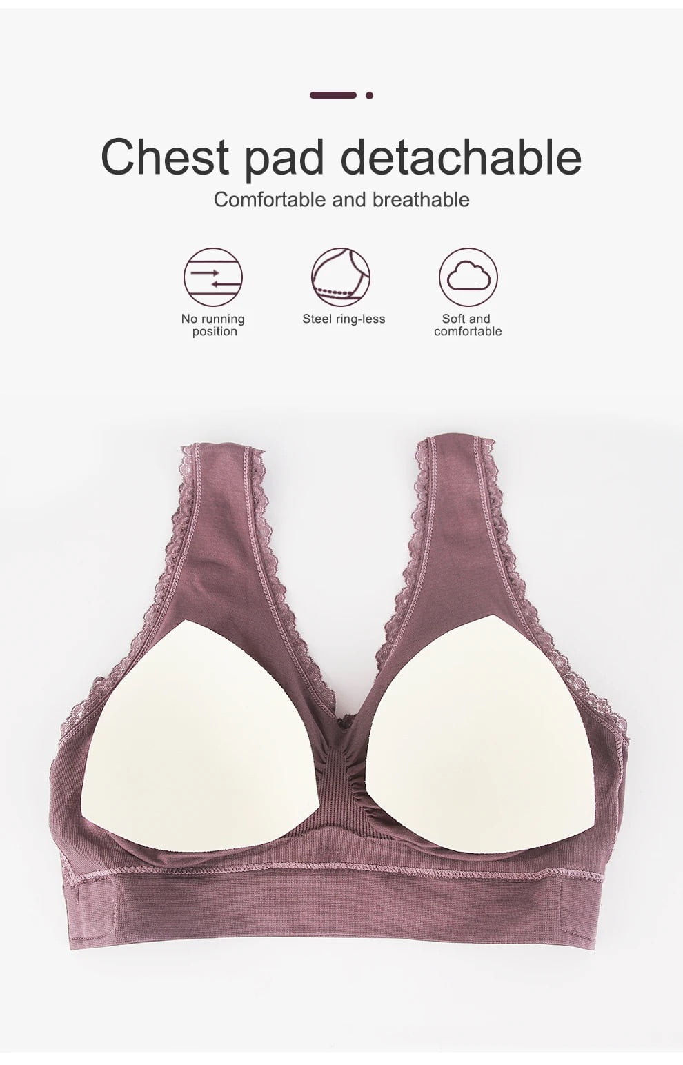 Breathable Cotton Cross Posture Anti Sagging Bra (046)