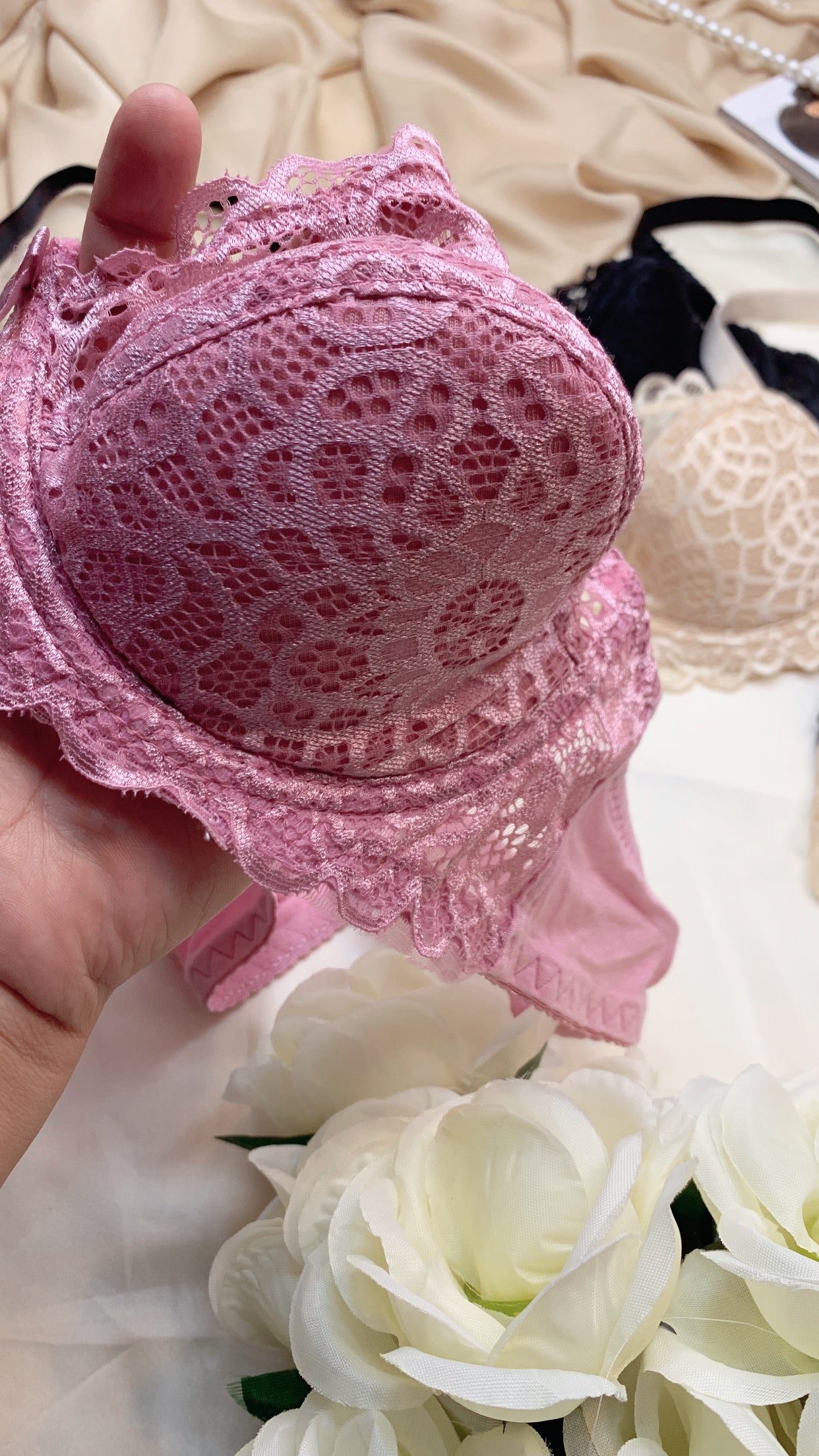 Beautiful Lace Underwire Bra and Panty Set