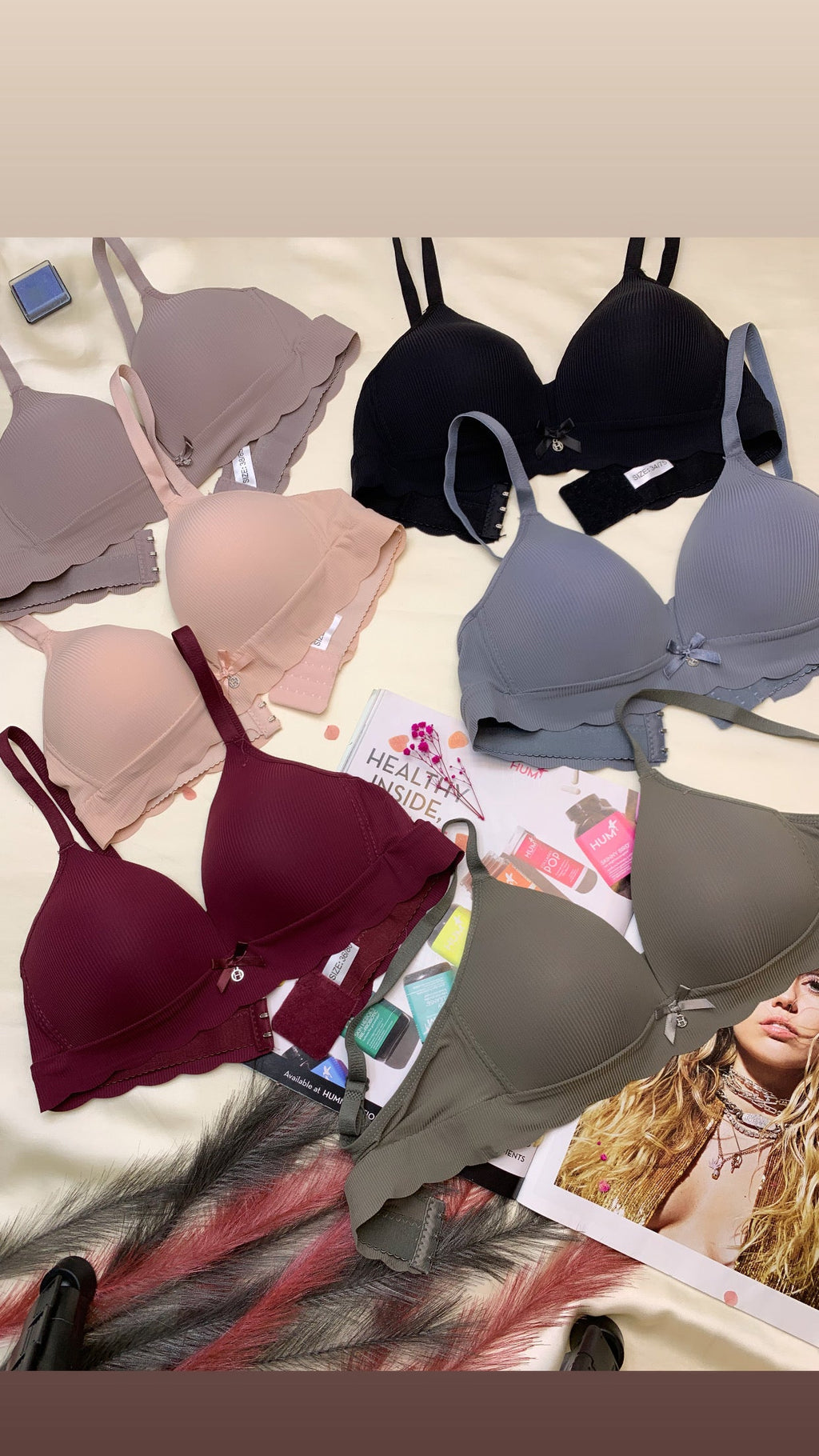 Daily wear Thin-Pad Non-Wired Seamless Bra