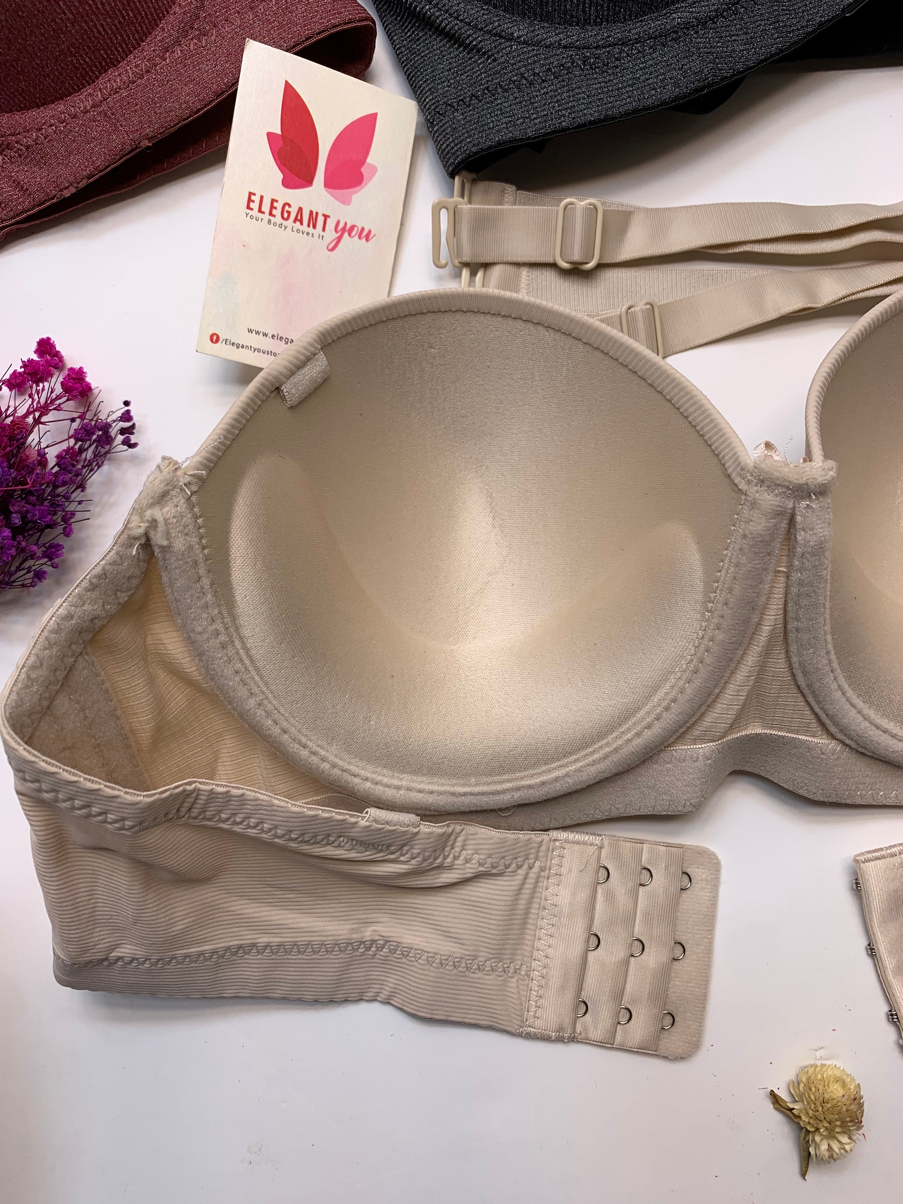 C Cup Size Half Cup Shape Padded Push up Wired Plain Bra (169)