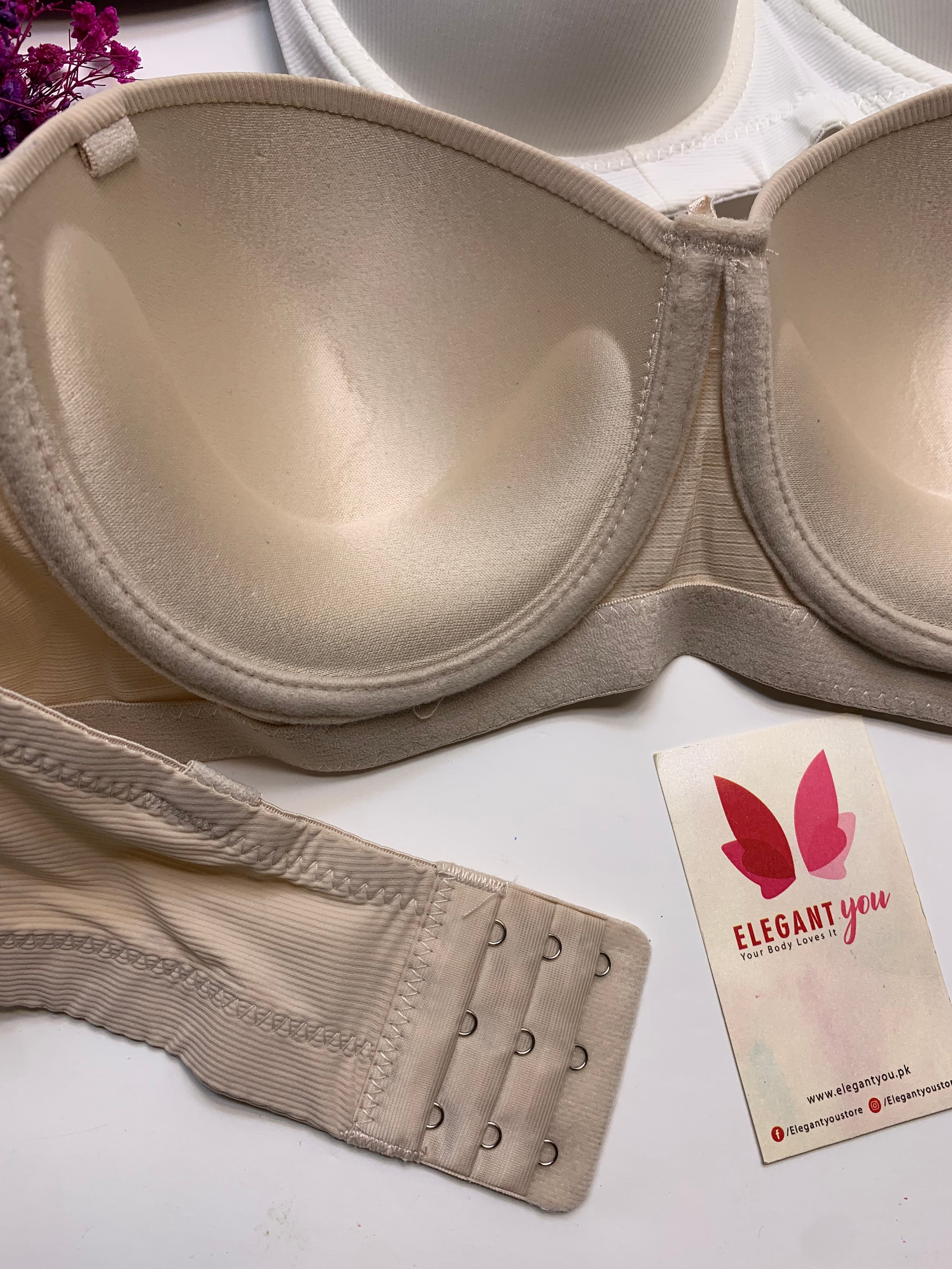 C Cup Size Half Cup Shape Padded Push up Wired Plain Bra (169)