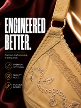 Comfort Cotton Embroidered Bra — Skin | Non-Padded Wireless