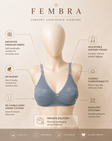 Summer Hosiery Bra — Grey | Non-Padded Wireless