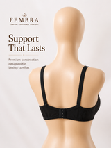 Pure Cotton Comfort Bra — Black | Non-Padded Wireless