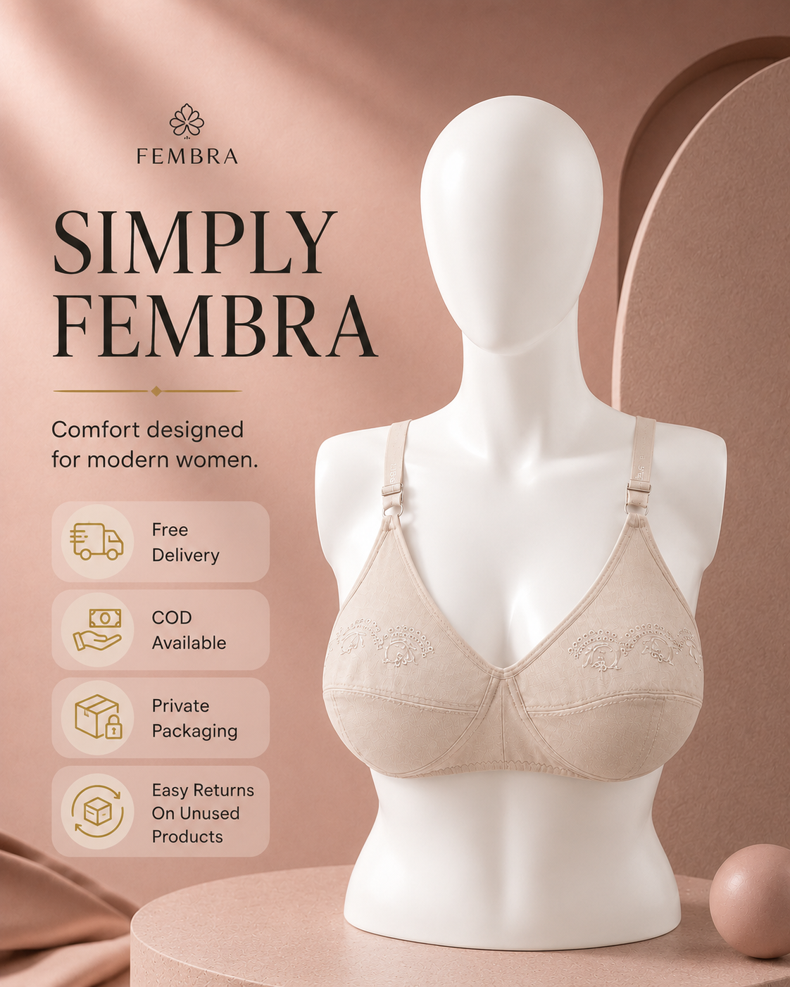 Summer Hosiery Bra — Skin | Non-Padded Wireless