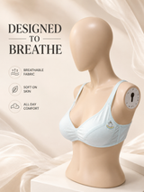 Malai Jersey Ice Silk Bra — Blue | Non-Padded Wireless