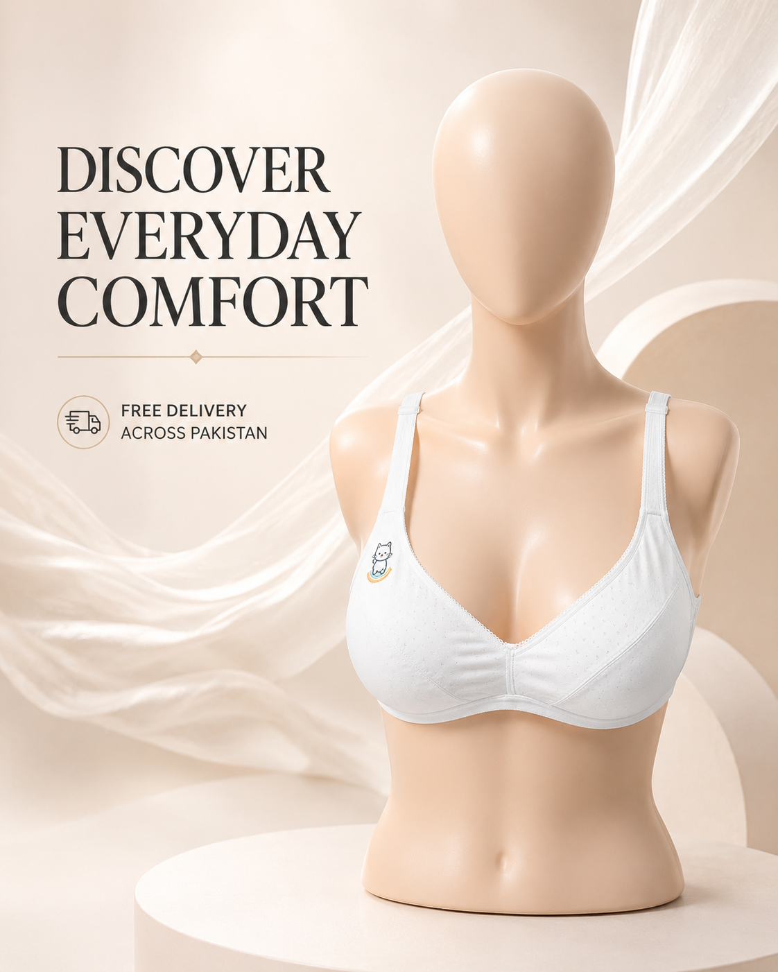 Malai Jersey Ice Silk Bra — Blue | Non-Padded Wireless