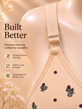 Cotton Floral Print Bra — Skin | Non-Padded Wireless