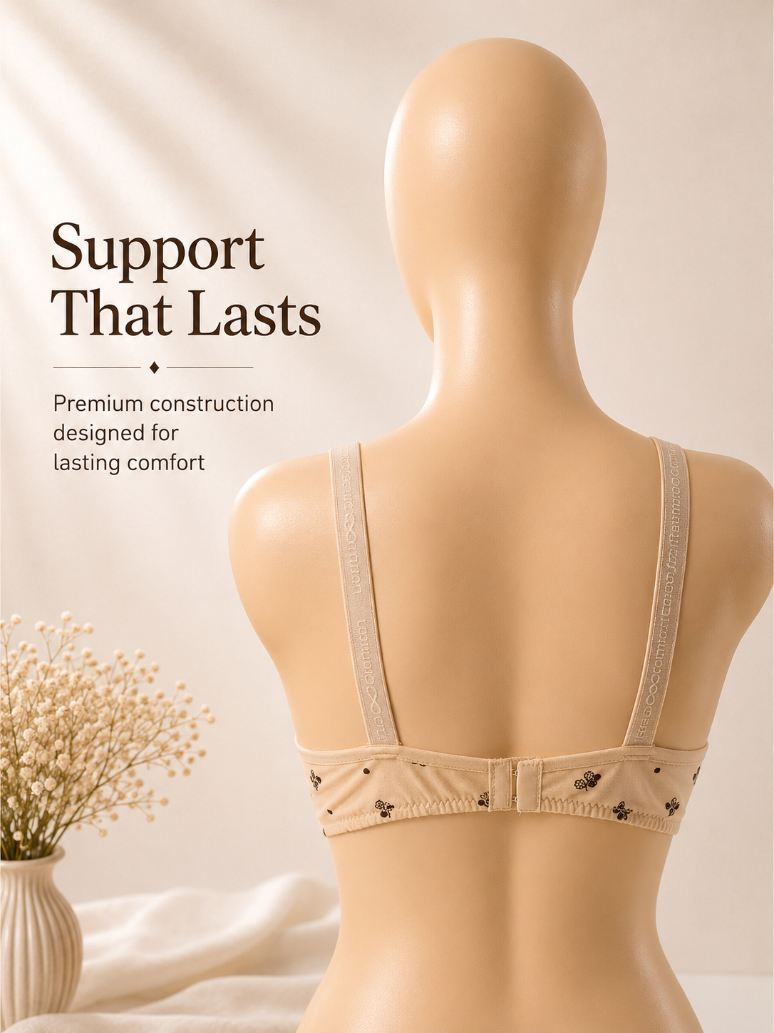 Cotton Floral Print Bra — Skin | Non-Padded Wireless