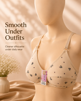 Cotton Floral Print Bra — Skin | Non-Padded Wireless