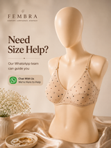 Cotton Dot Print Bra — Skin | Non-Padded Wireless