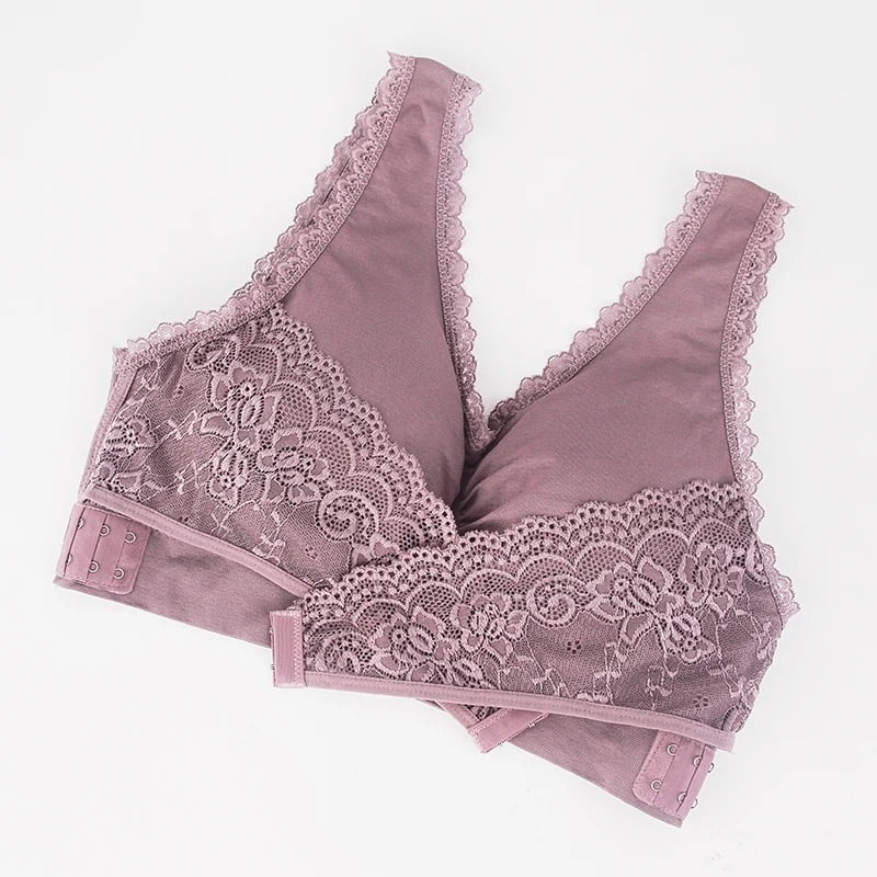 Breathable Cotton Cross Posture Anti Sagging Bra (046)