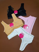 FEMBRA Pack of 4 Blouses | Black, White, Skin & Pink