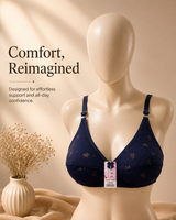 Cotton Floral Print Bra — Skin | Non-Padded Wireless