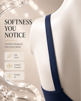 Summer Hosiery Bra — Navy Blue | Non-Padded Wireless