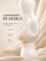 Half Chicken Embroidered Cotton Bra — Skin | Non-Padded Wireless