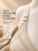 Half Chicken Embroidered Cotton Bra — Skin | Non-Padded Wireless