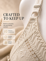 Half Chicken Embroidered Cotton Bra — Skin | Non-Padded Wireless