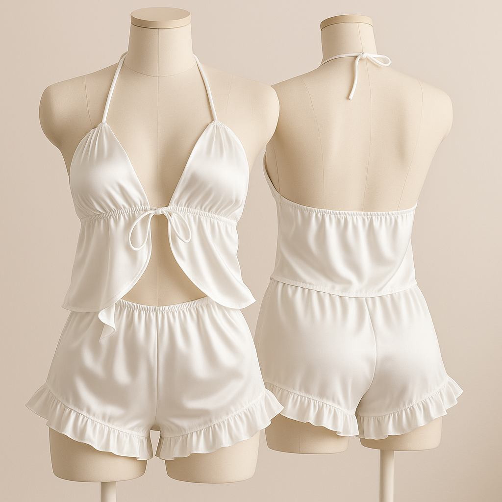 2 Piece Front Open Nighty #8240