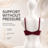 Pure Cotton Comfort Bra Pakistan — Maroon | Non-Padded Wireless | FEMBRA Pure Cotton Comfort Bra Pakistan — Maroon | Non-Padded Wireless | FEMBRA