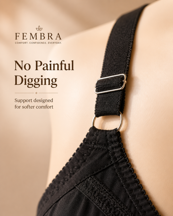 Pure Cotton Comfort Bra Pakistan — Black | Non-Padded Wireless | FEMBRA Pure Cotton Comfort Bra Pakistan — Black | Non-Padded Wireless | FEMBRA