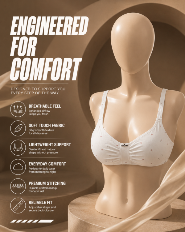 Ice Silk Bra Pakistan — White | Non-Padded Wireless | FEMBRA Ice Silk Bra Pakistan — White | Non-Padded Wireless | FEMBRA