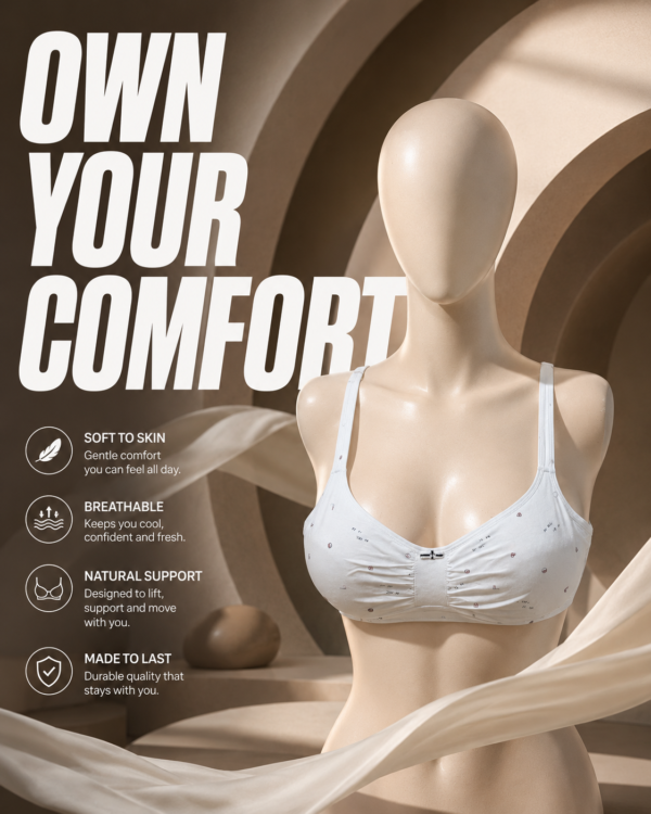 Ice Silk Bra Pakistan — White | Non-Padded Wireless | FEMBRA Ice Silk Bra Pakistan — White | Non-Padded Wireless | FEMBRA